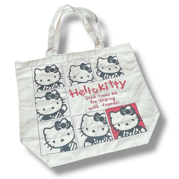 Hello Kitty Sanrio Tote Bag Friends School Lunch Travel Carry On Good Times - Picture 5 of 12